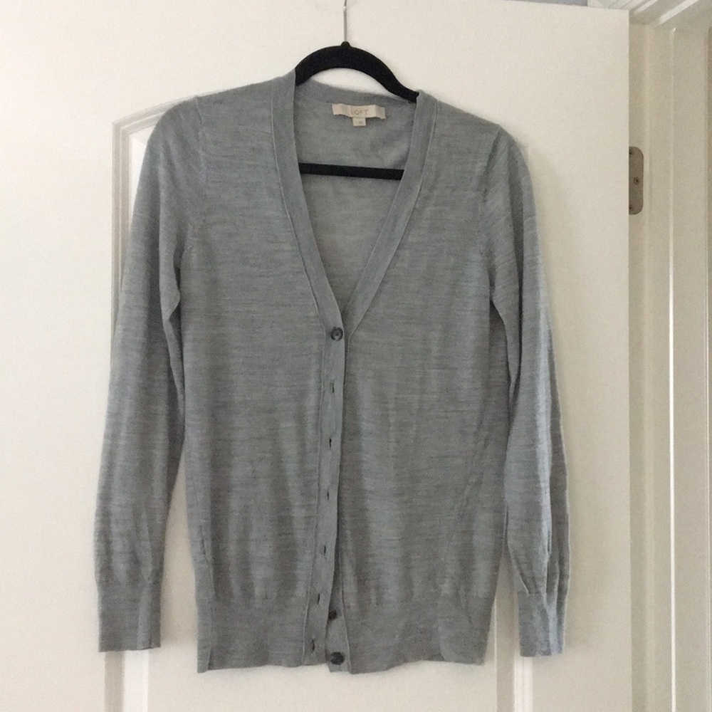 Gray cardigan